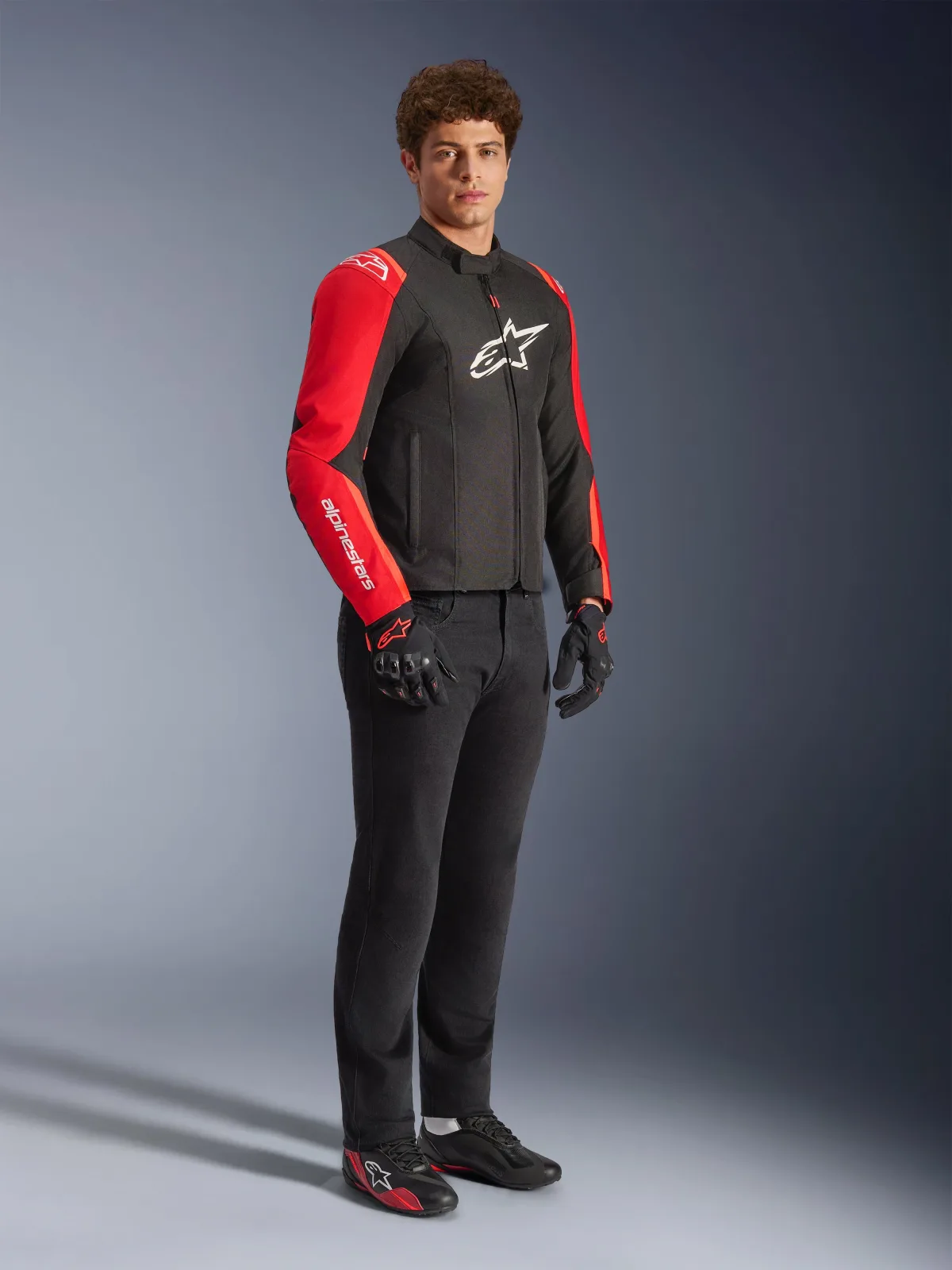 Текстилно яке Alpinestars T-SPS V2 Black Red Red Fluo