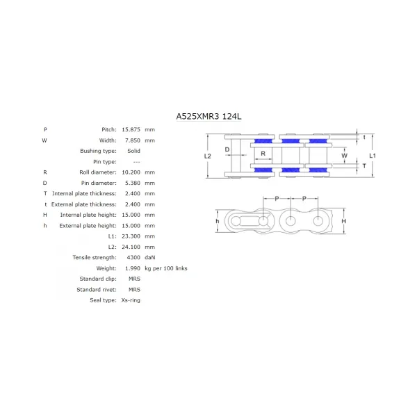 Верига AFAM 525 XMR3