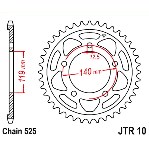 Заден пиньон за BMW – JTR10 – 44 зъба