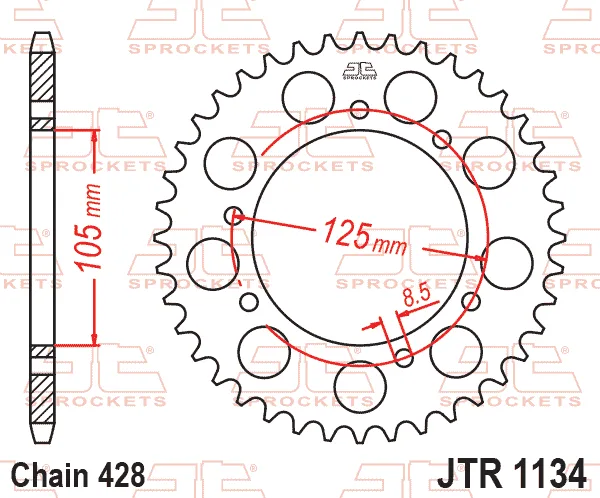 Заден пиньон JTR1134 – 56 зъба