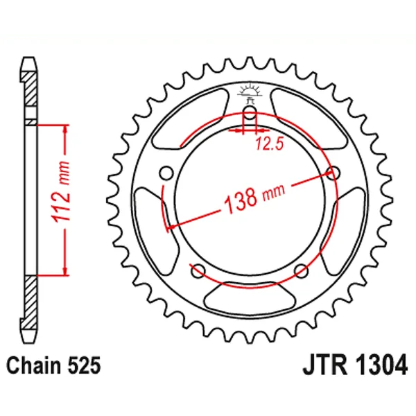 Заден пиньон JTR1304 – 45 зъба