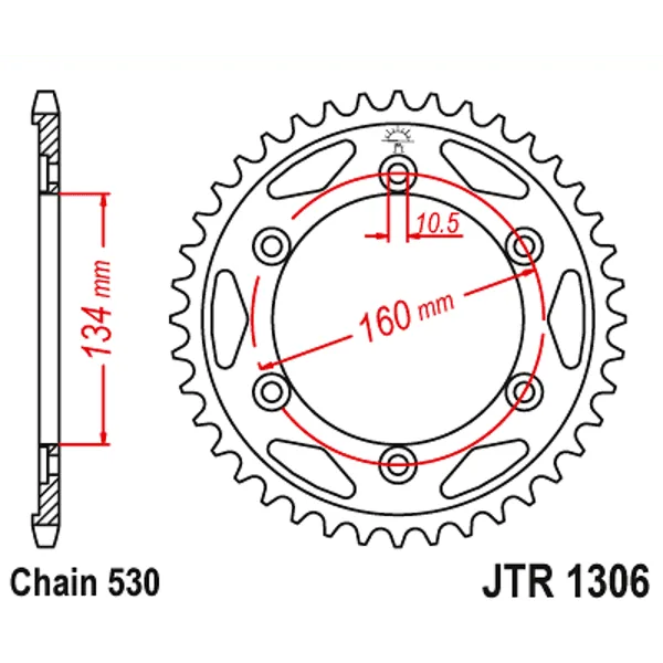 Заден пиньон JTR1306 – 42 зъба