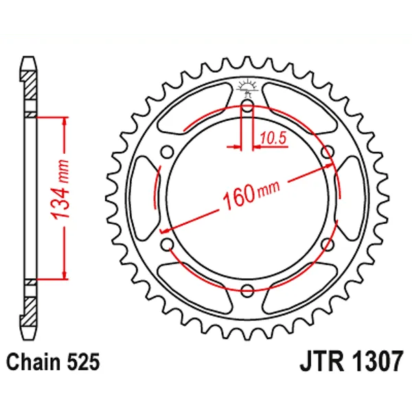 Заден пиньон JTR1307 – 46 зъба