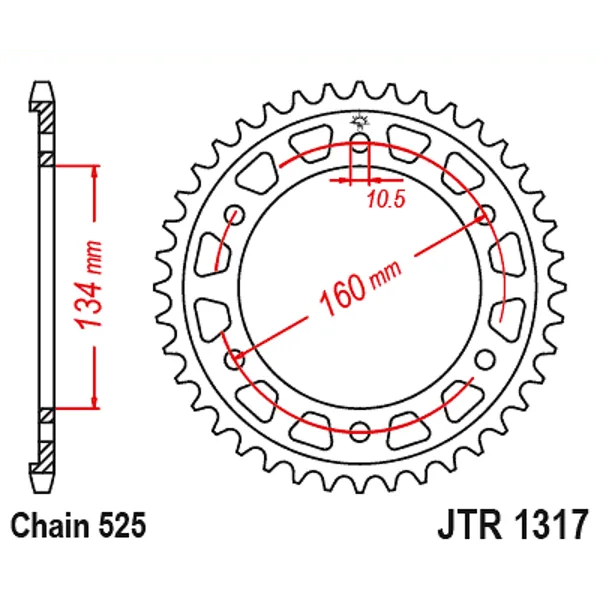 Заден пиньон JTR1317 – 40 зъба