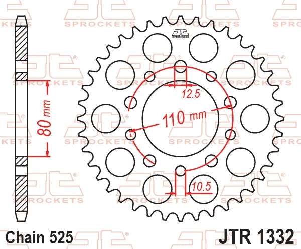 Заден пиньон JTR1332 – 45 зъба