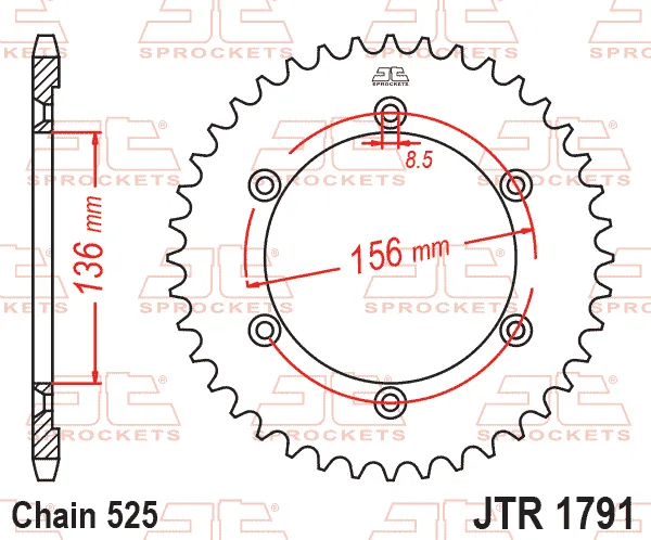 Заден пиньон JTR1791 – 41 зъба
