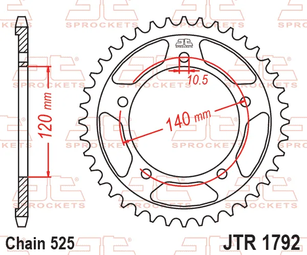 Заден пиньон JTR1792 – 47 зъба