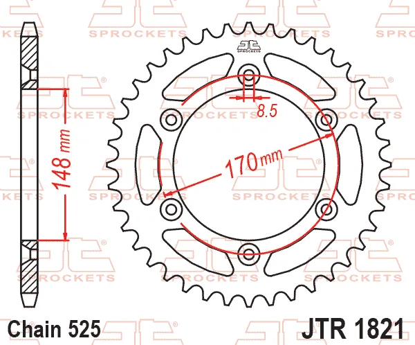 Заден пиньон JTR1821 – 47 зъба
