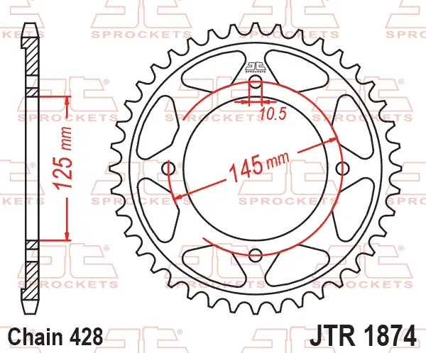Заден пиньон JTR1874 – 56 зъба