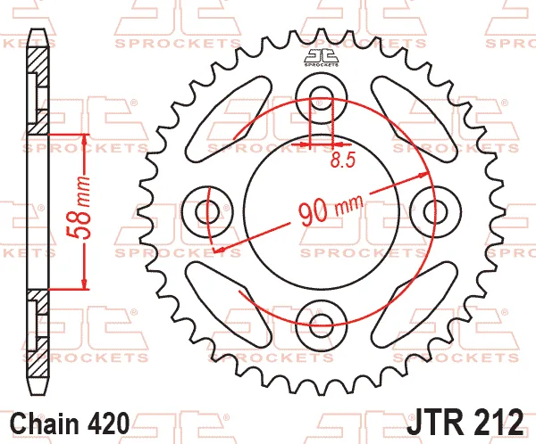 Заден пиньон JTR212 – 35 зъба