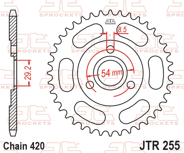 Заден пиньон JTR255 – 30 зъба