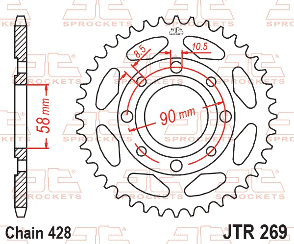 Заден пиньон JTR269 – 43 зъба