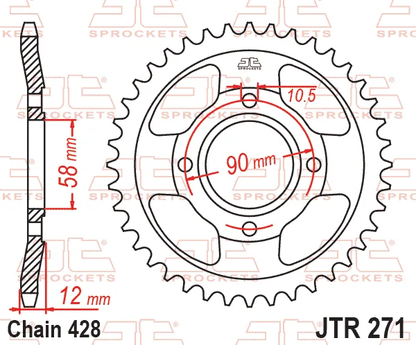 Заден пиньон JTR271 – 50 зъба