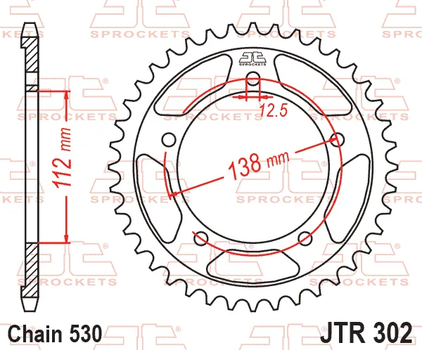 Заден пиньон JTR302 – 41 зъба