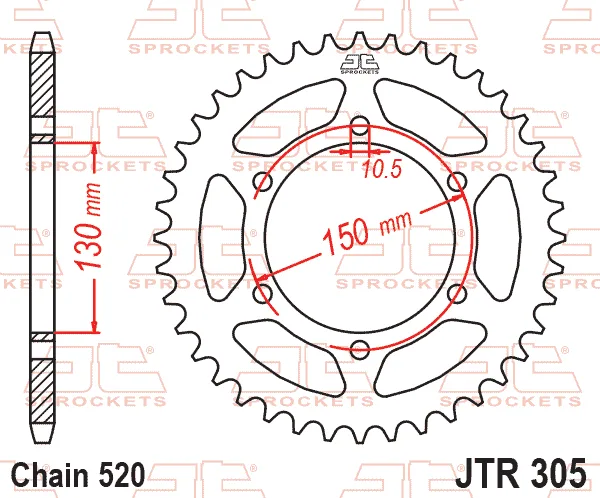Заден пиньон JTR305 – 46 зъба