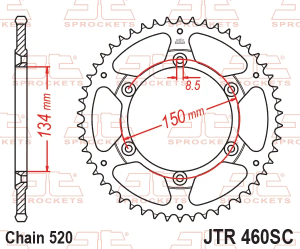 Заден пиньон JTR460SC – 49 зъба (самопочистващ се)