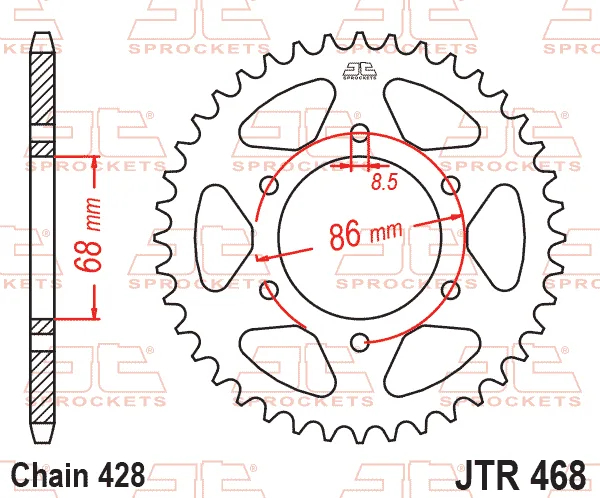 Заден пиньон JTR468 – 46 зъба