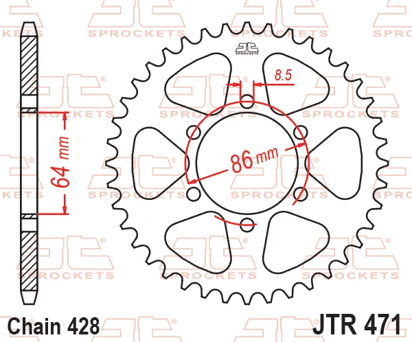 Заден пиньон JTR471 – 50 зъба