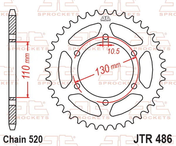 Заден пиньон JTR486 – 47 зъба