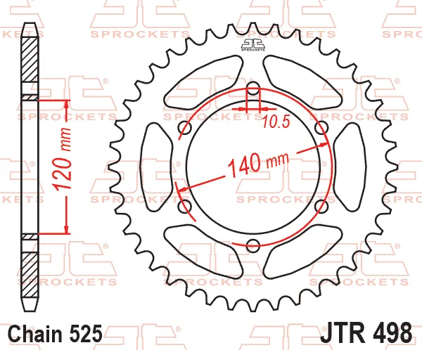 Заден пиньон JTR498 – 38 зъба