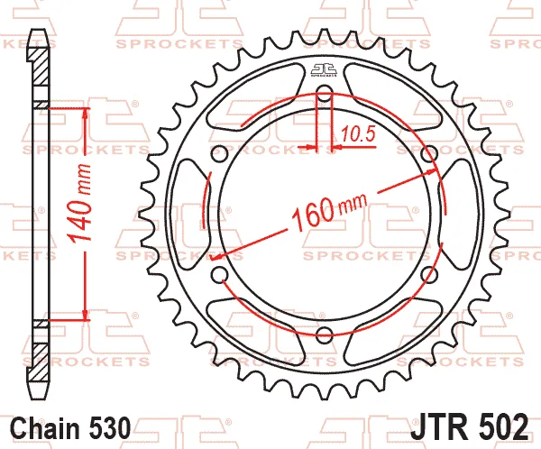 Заден пиньон JTR502 – 45 зъба