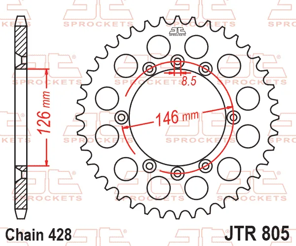 Заден пиньон JTR805 – 50 зъба