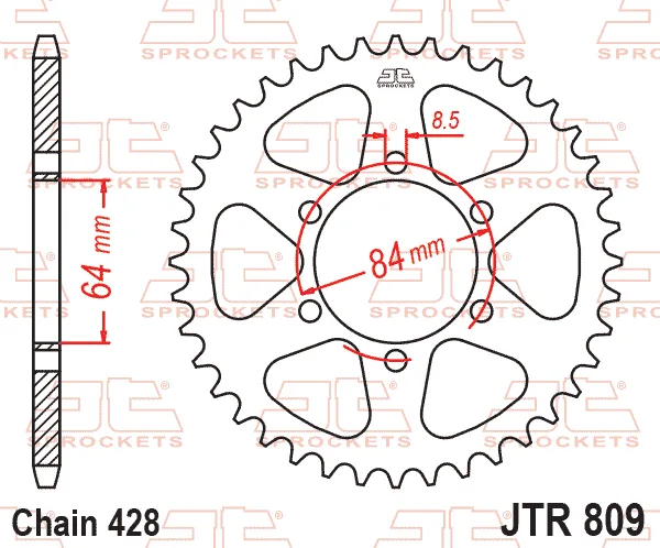 Заден пиньон JTR809 – 53 зъба