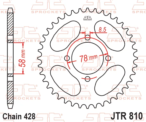 Заден пиньон JTR810 – 38 зъба