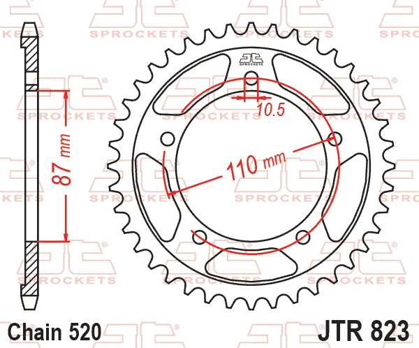 Заден пиньон JTR823 – 46 зъба