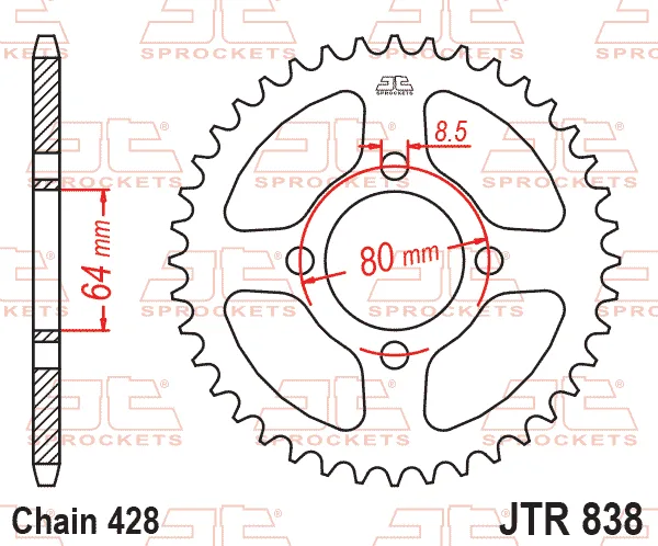 Заден пиньон JTR838 – 35 зъба