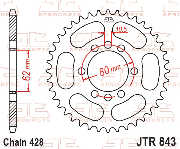 Заден пиньон JTR843 – 50 зъба
