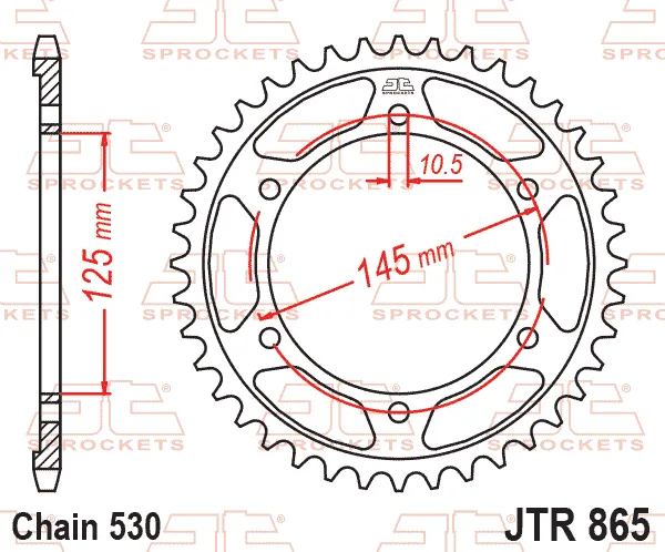 Заден пиньон JTR865 – 43 зъба