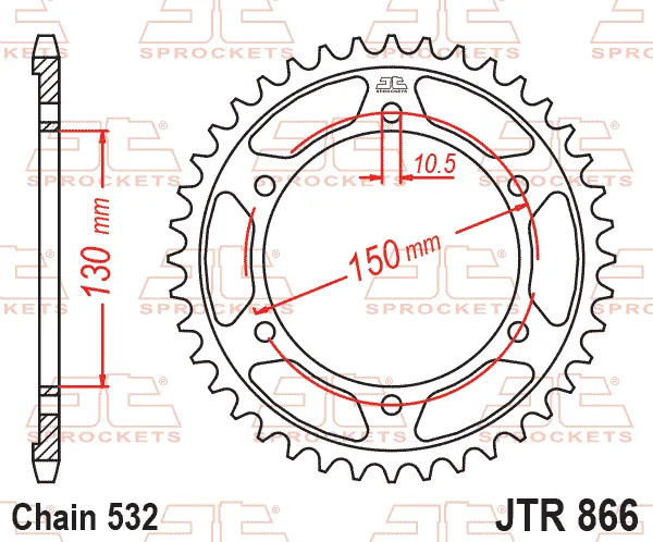 Заден пиньон JTR866 – 46 зъба