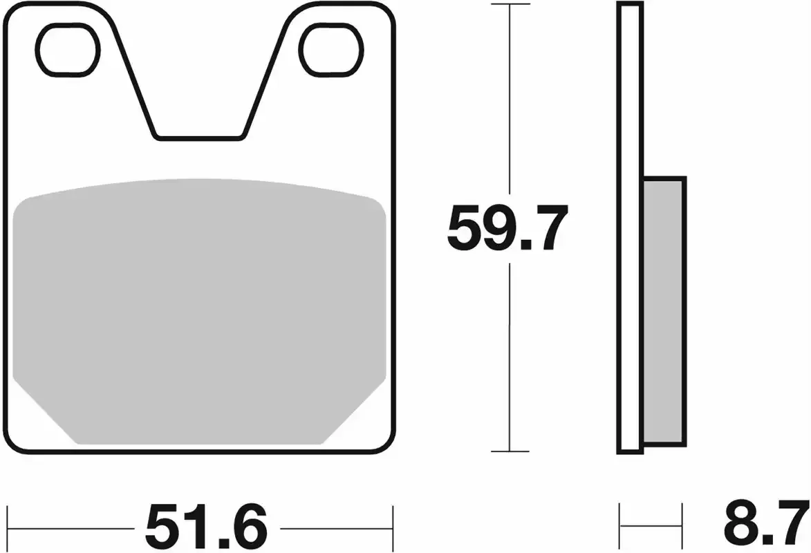 Задни накладки за улично/спортно каране SBS 733LS – синтеровани