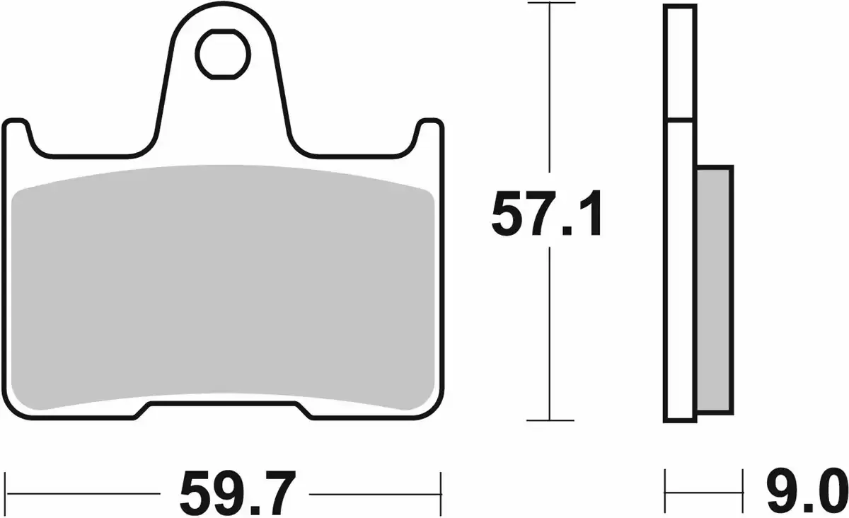 Задни накладки за улично/спортно каране SBS 765LS – синтеровани