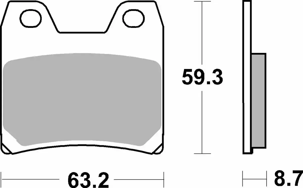 Задни накладки за улично/спортно каране SBS 770LS – синтеровани