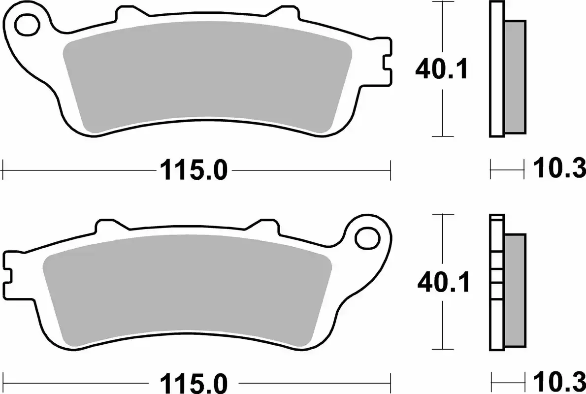 Задни накладки за улично/спортно каране SBS 880LS – синтеровани