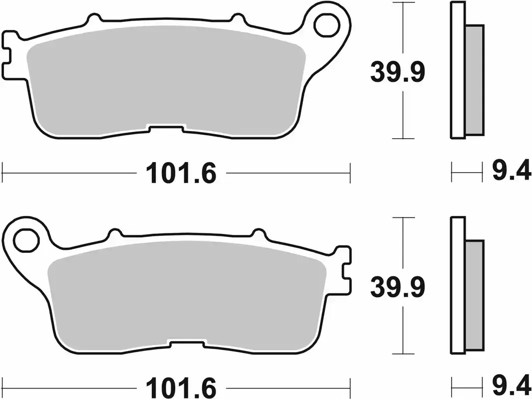 Задни накладки за улично/спортно каране SBS 892LS – синтеровани
