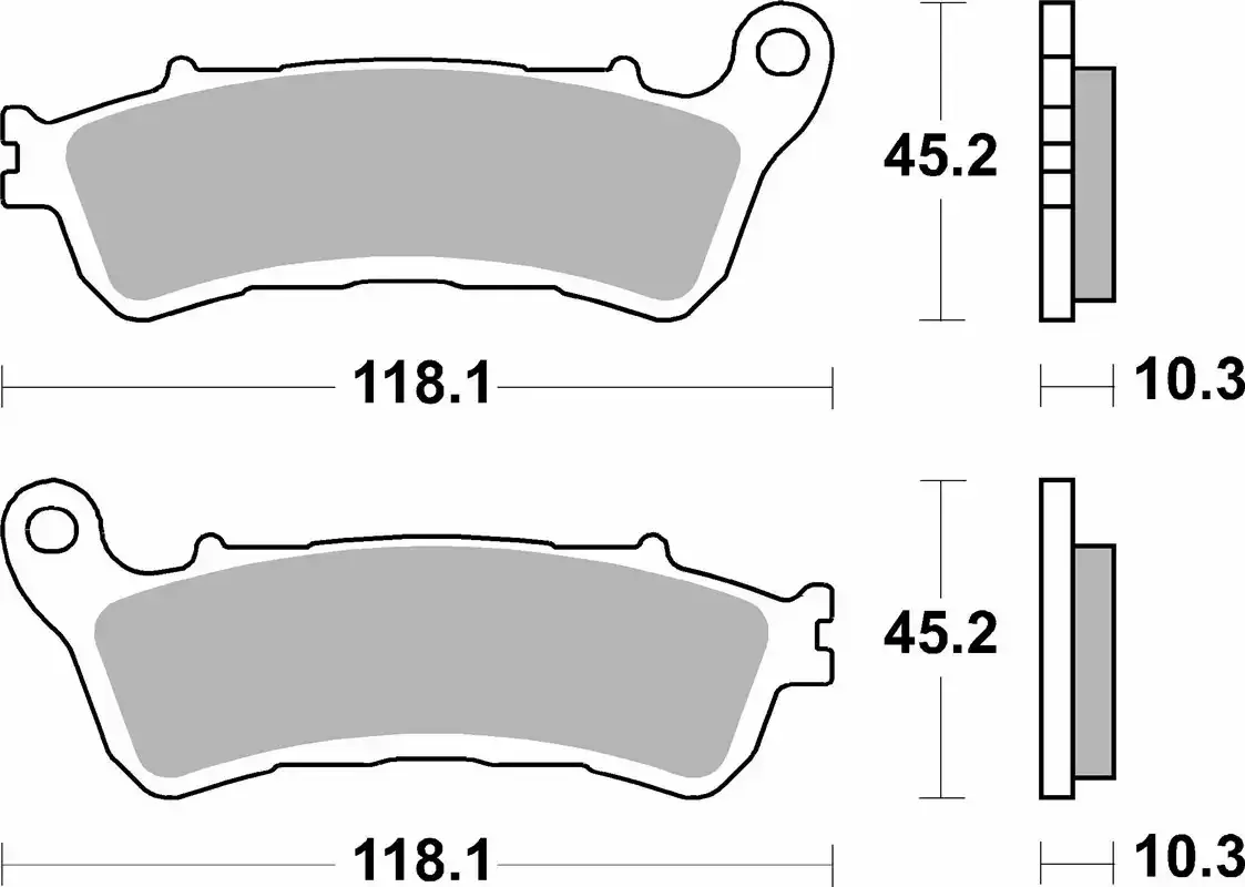 Задни накладки за улично/спортно каране SBS 953LS – синтеровани